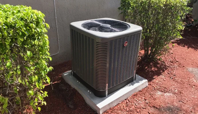 Rheem residential HVAC equipment for a new AC installation